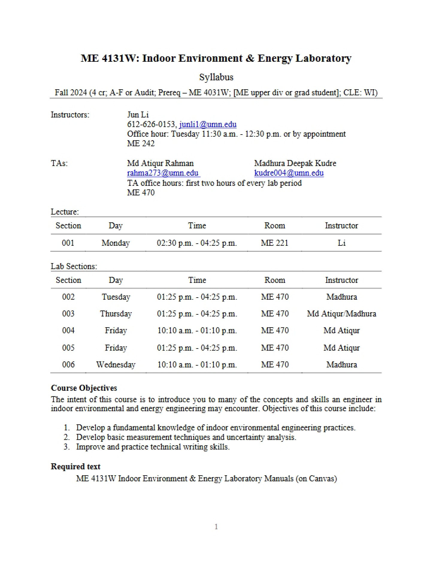 Course Syllabus