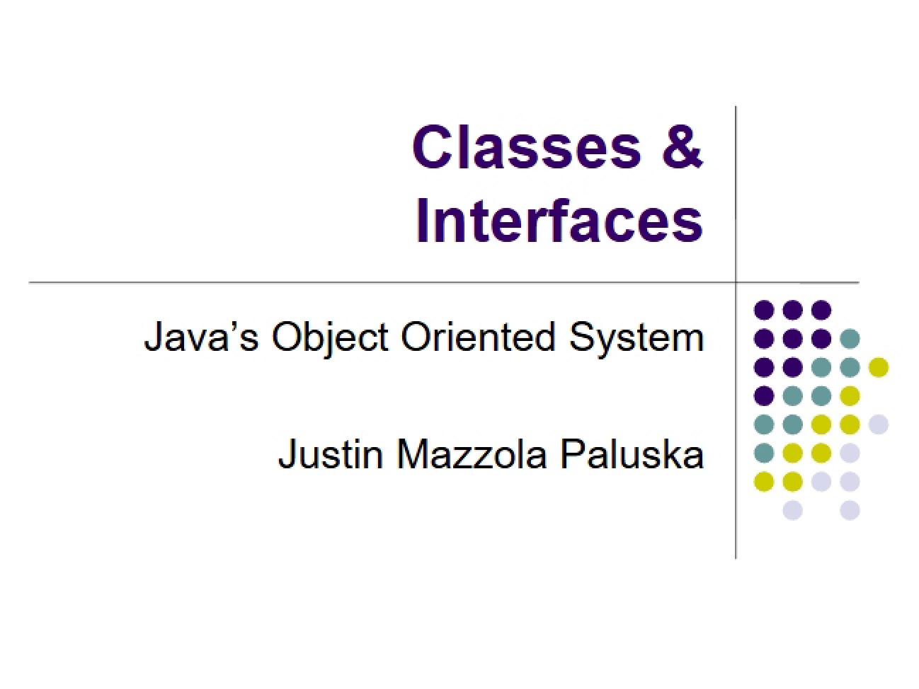 Interfaces and Classes