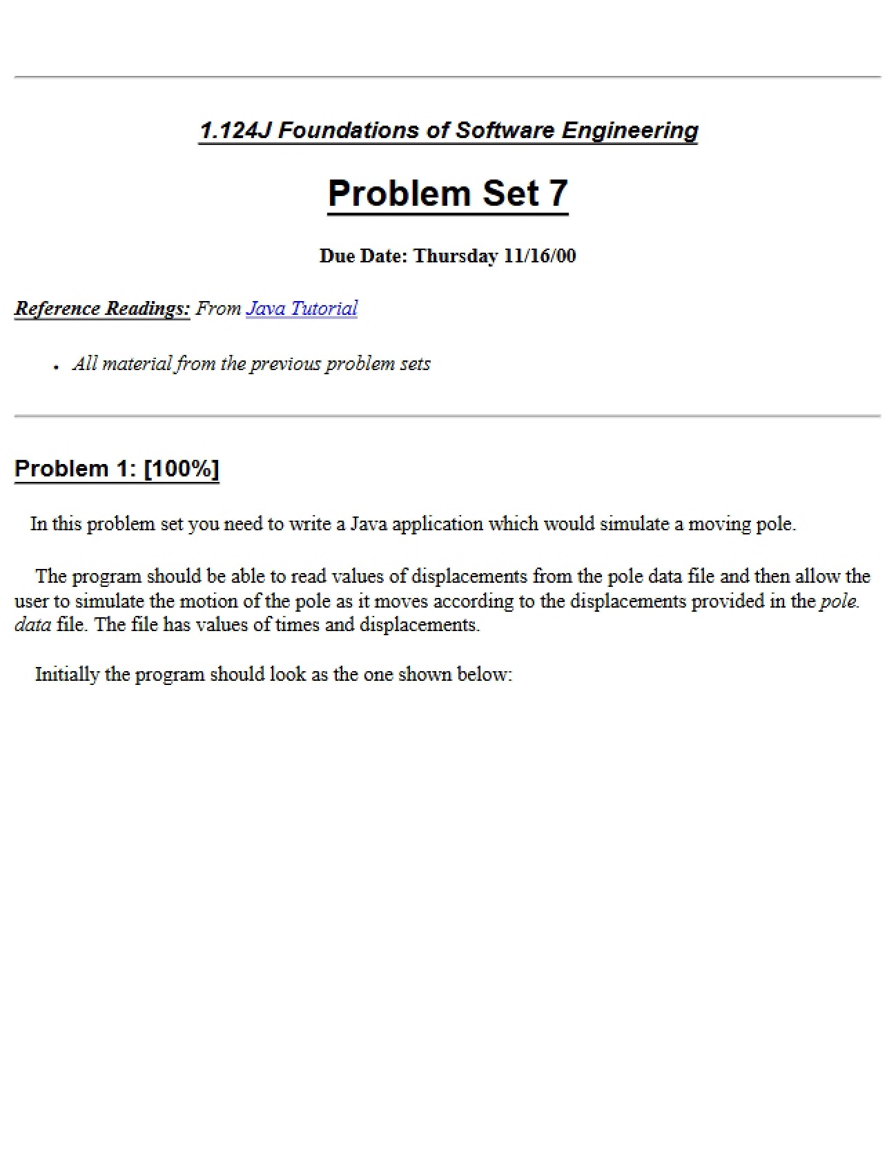 Problem Set 7: Software Engineering