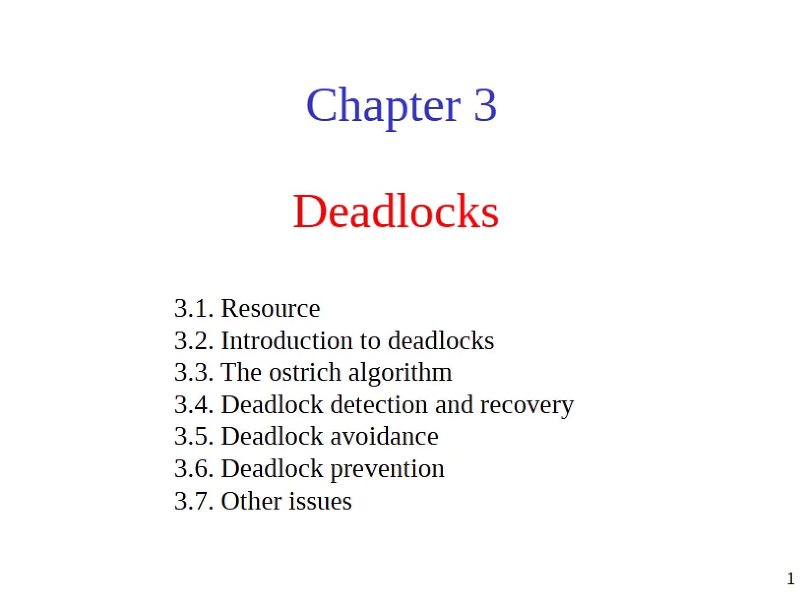 System Deadlocks