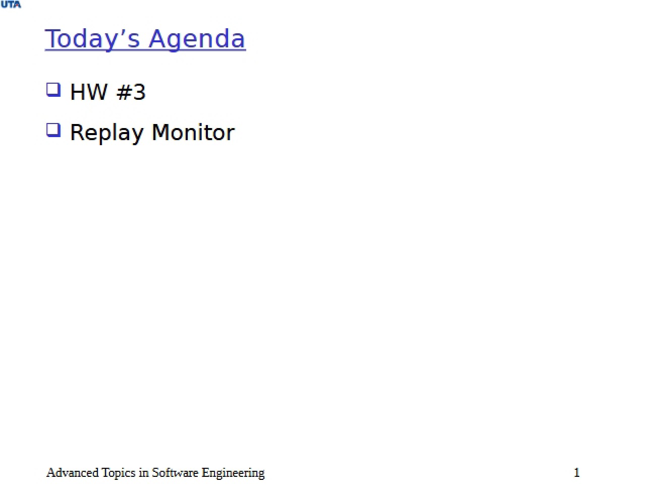 Monitor for Replay