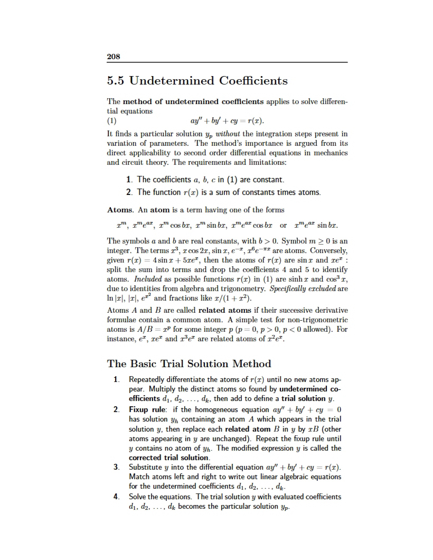 Coefficients Not Determined