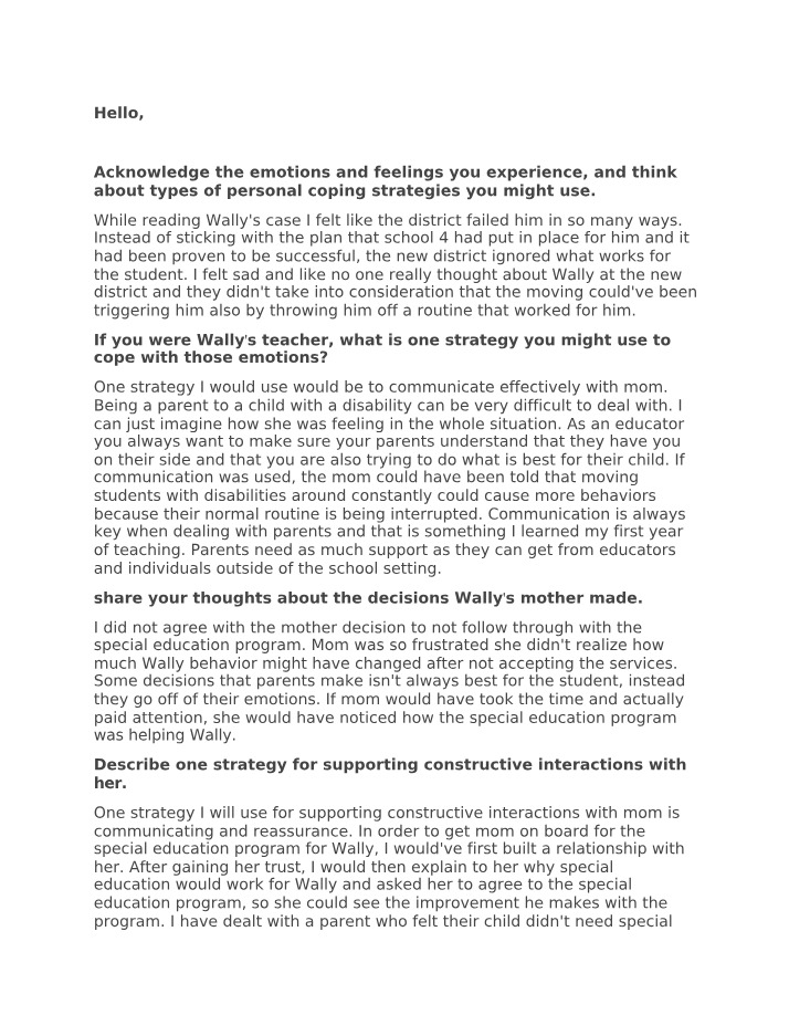 Case Study - Strategies for Supporting Students with Disabilities