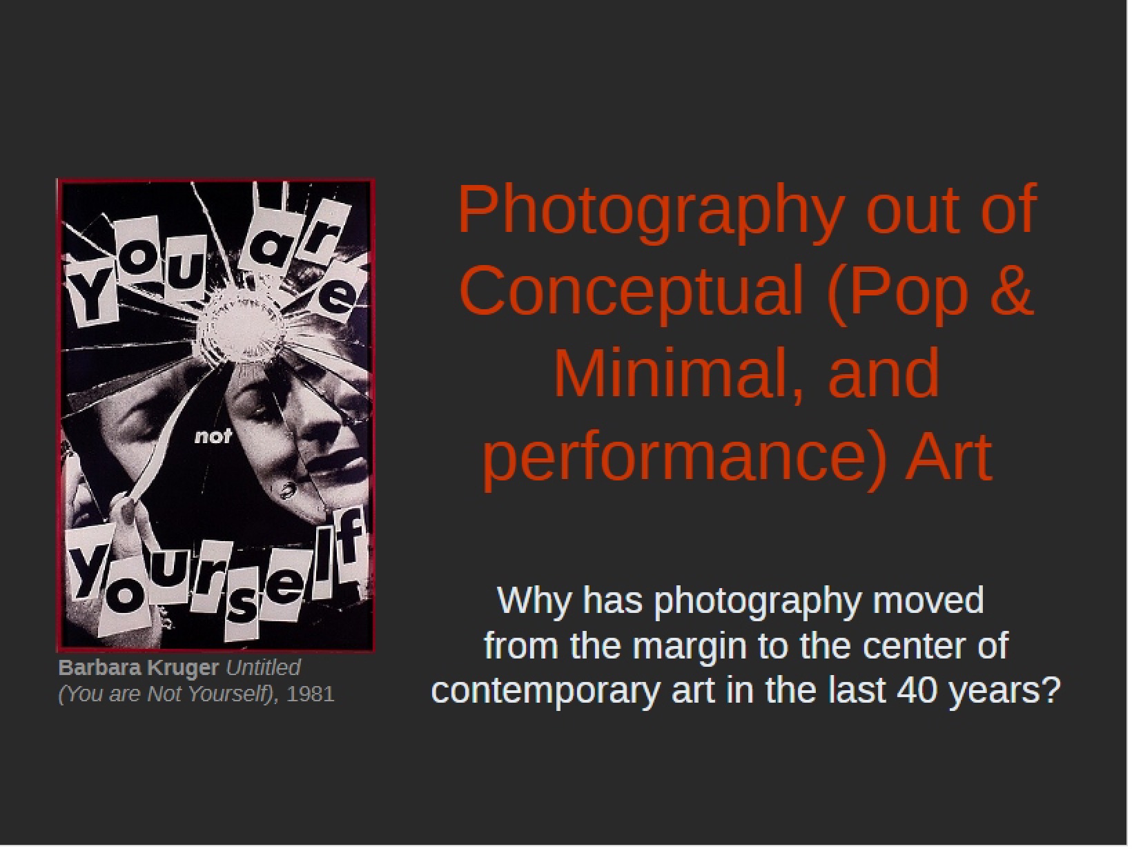 Photography Emerging from Conceptual Art