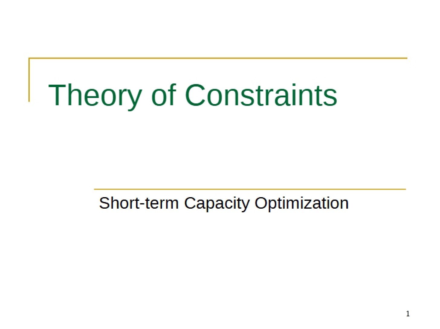 Constraints Theory