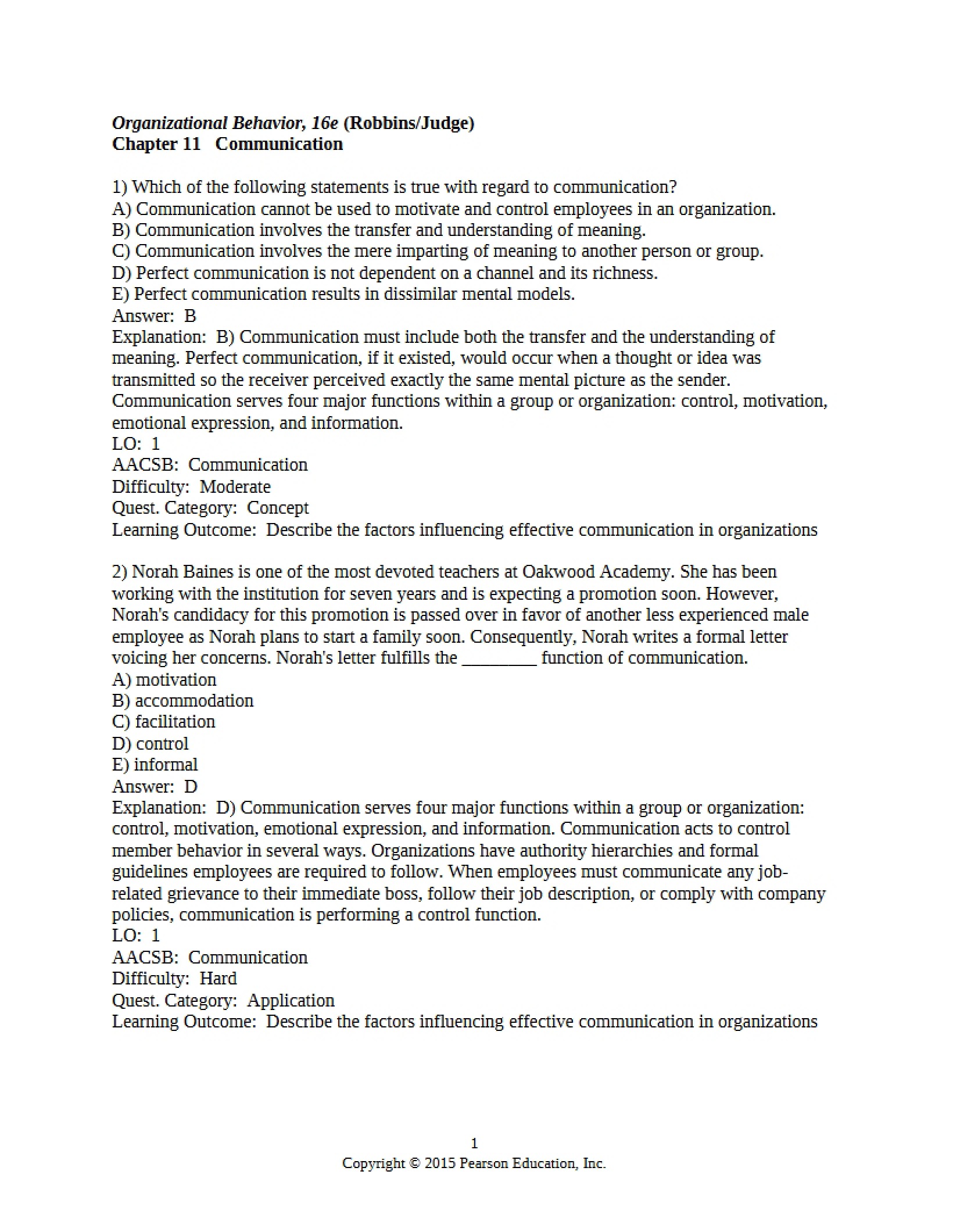 Communication Processes (Ch 11)