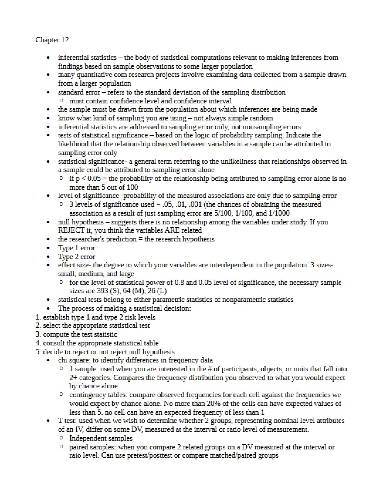 Research Methods Chapter Twelve