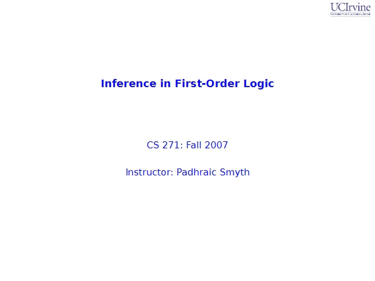 Logical Inference in First-Order Systems