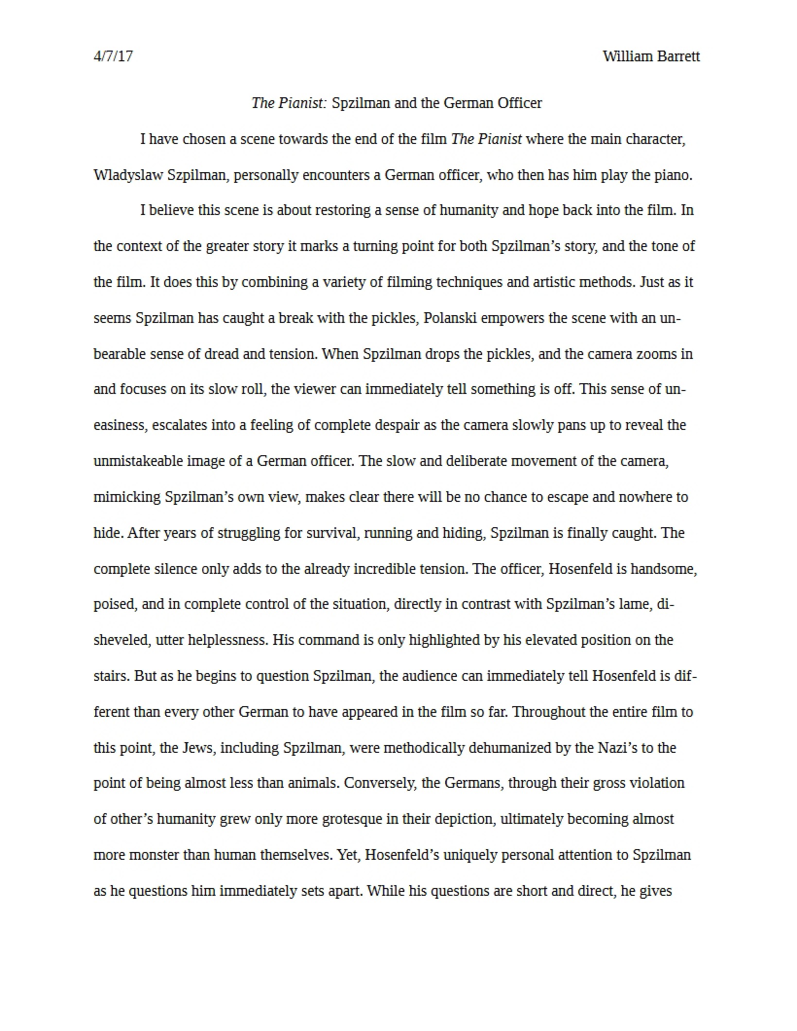 Close Reading Film Summary (2 Pages)