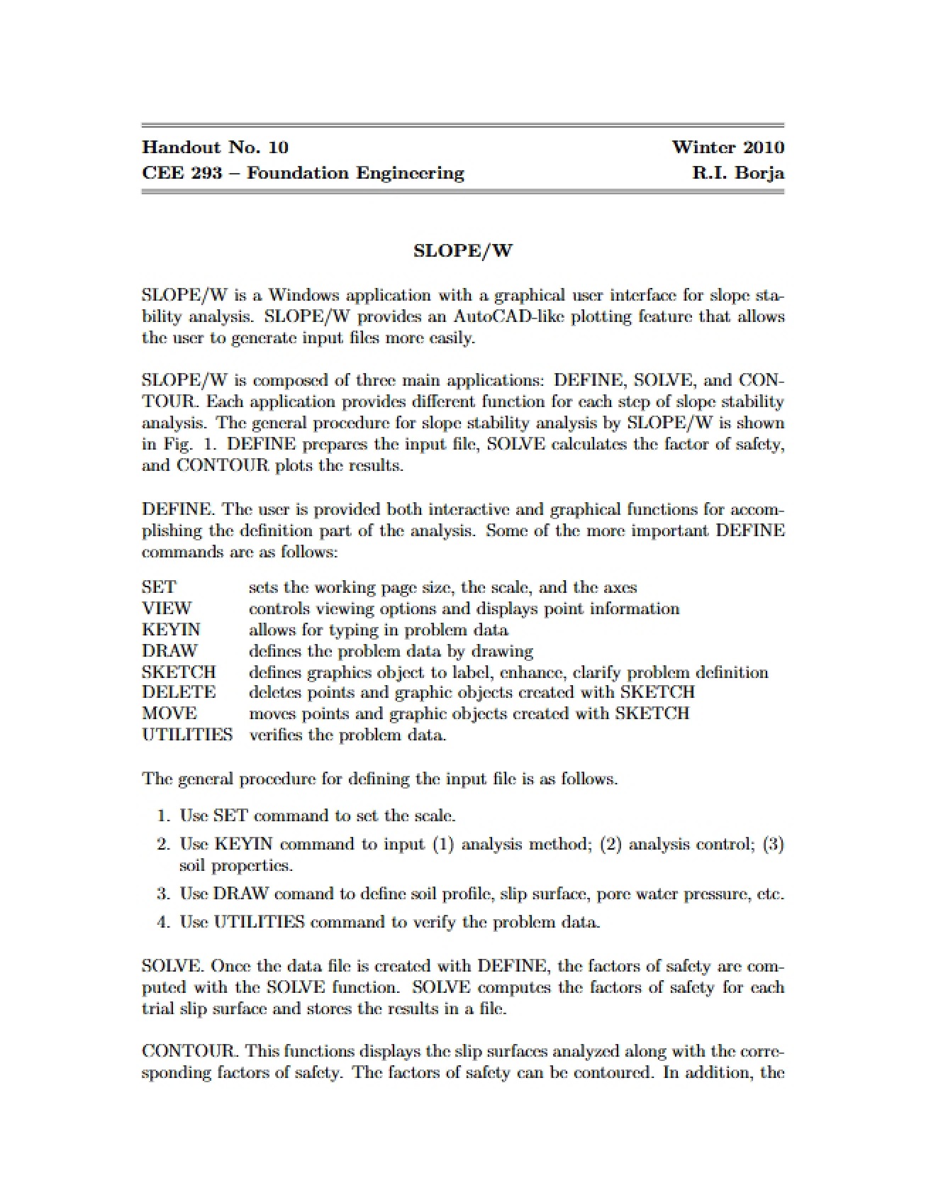 Foundations and Earth Structures Lecture Notes