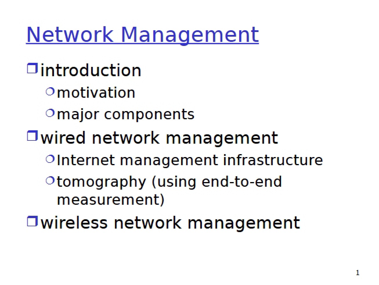 Network Management