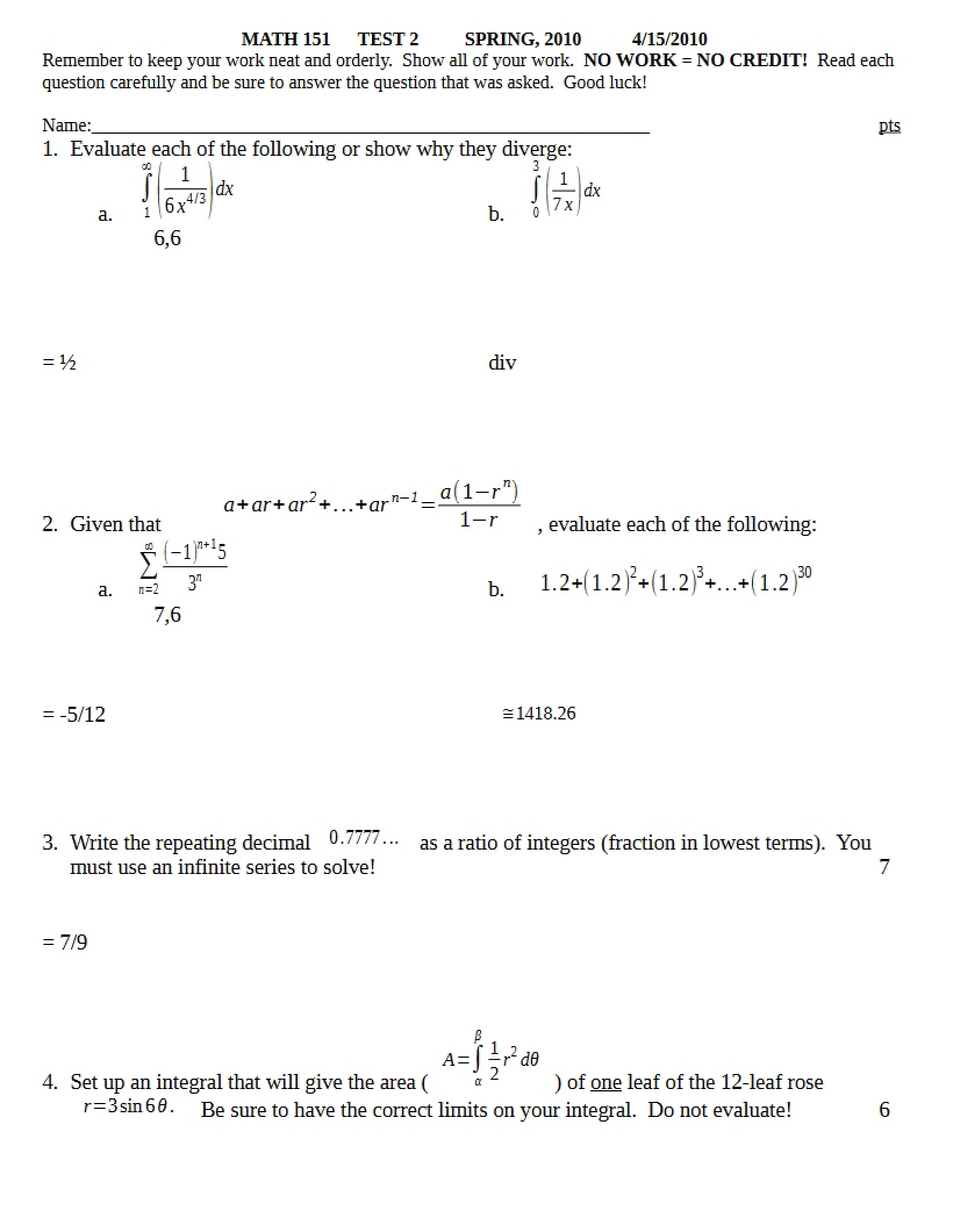 Answer Key Test 2