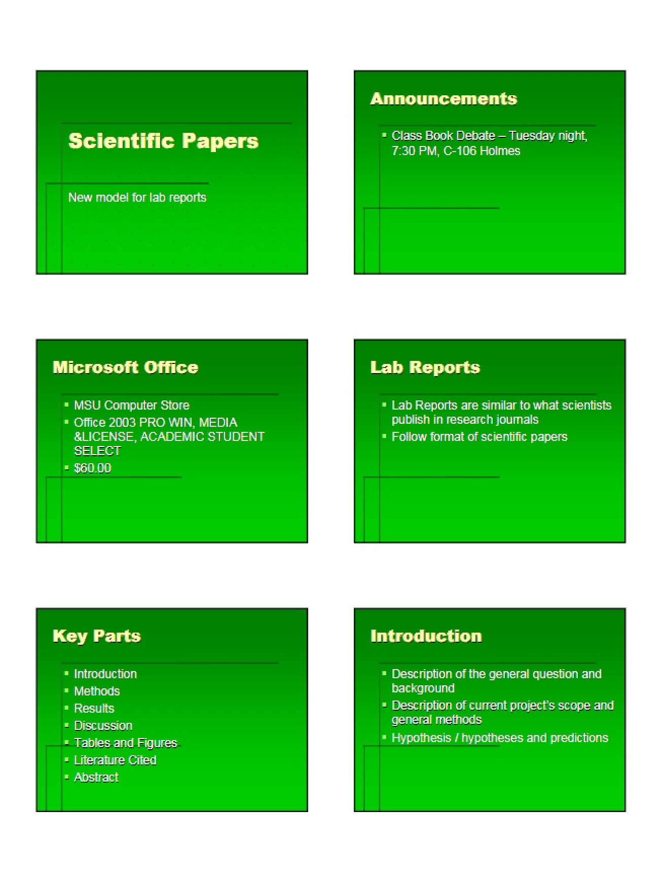 Papers Scientific