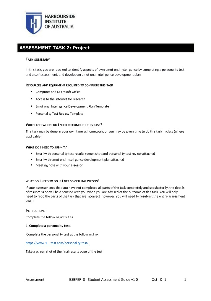 Developing Emotional Intelligence - Personality Test and Self-Assessment
