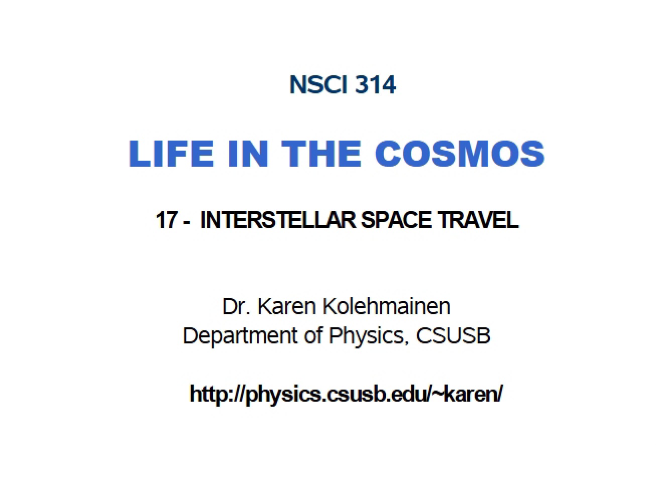 Travel Through Interstellar Space
