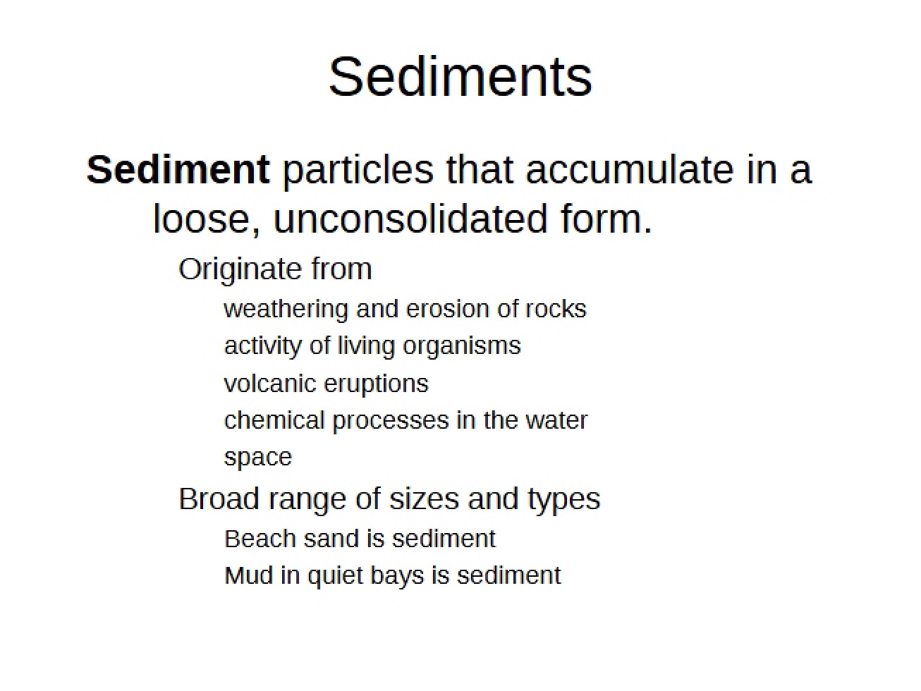 Marine Sediments and Deposition