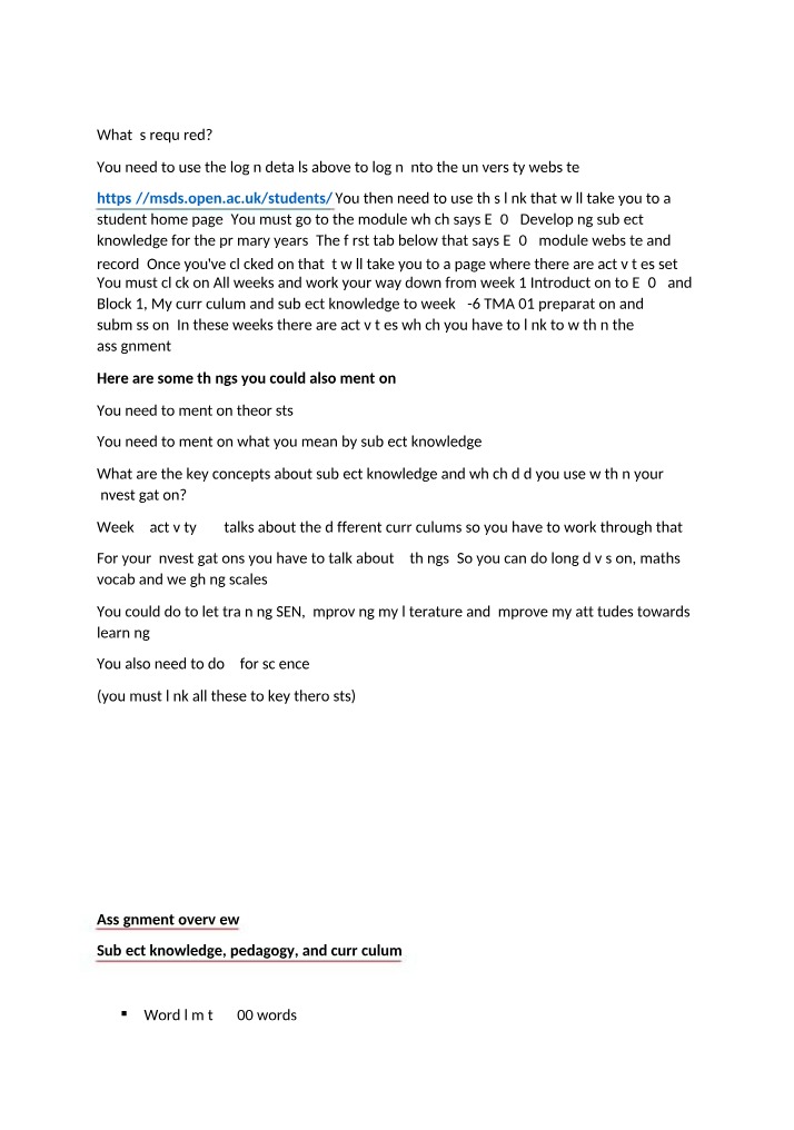 Guide to Developing Subject Knowledge for Primary Years