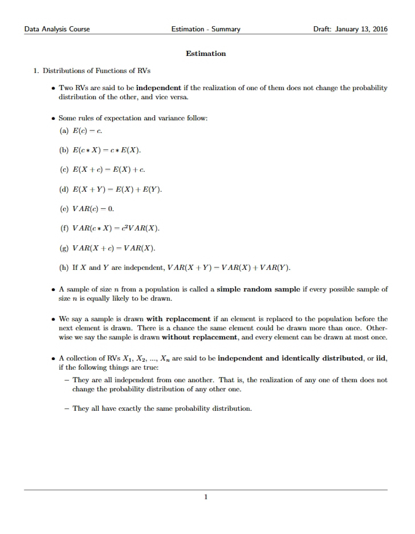 Estimation (v2)