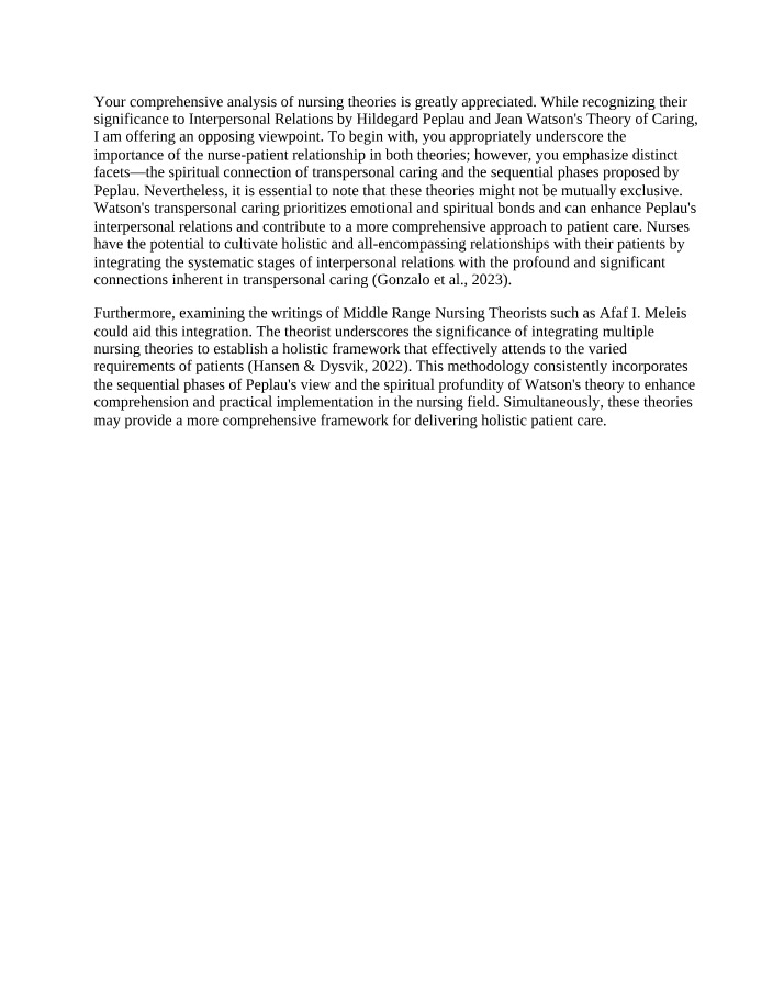 Nursing Theories for Enhancing Patient Care