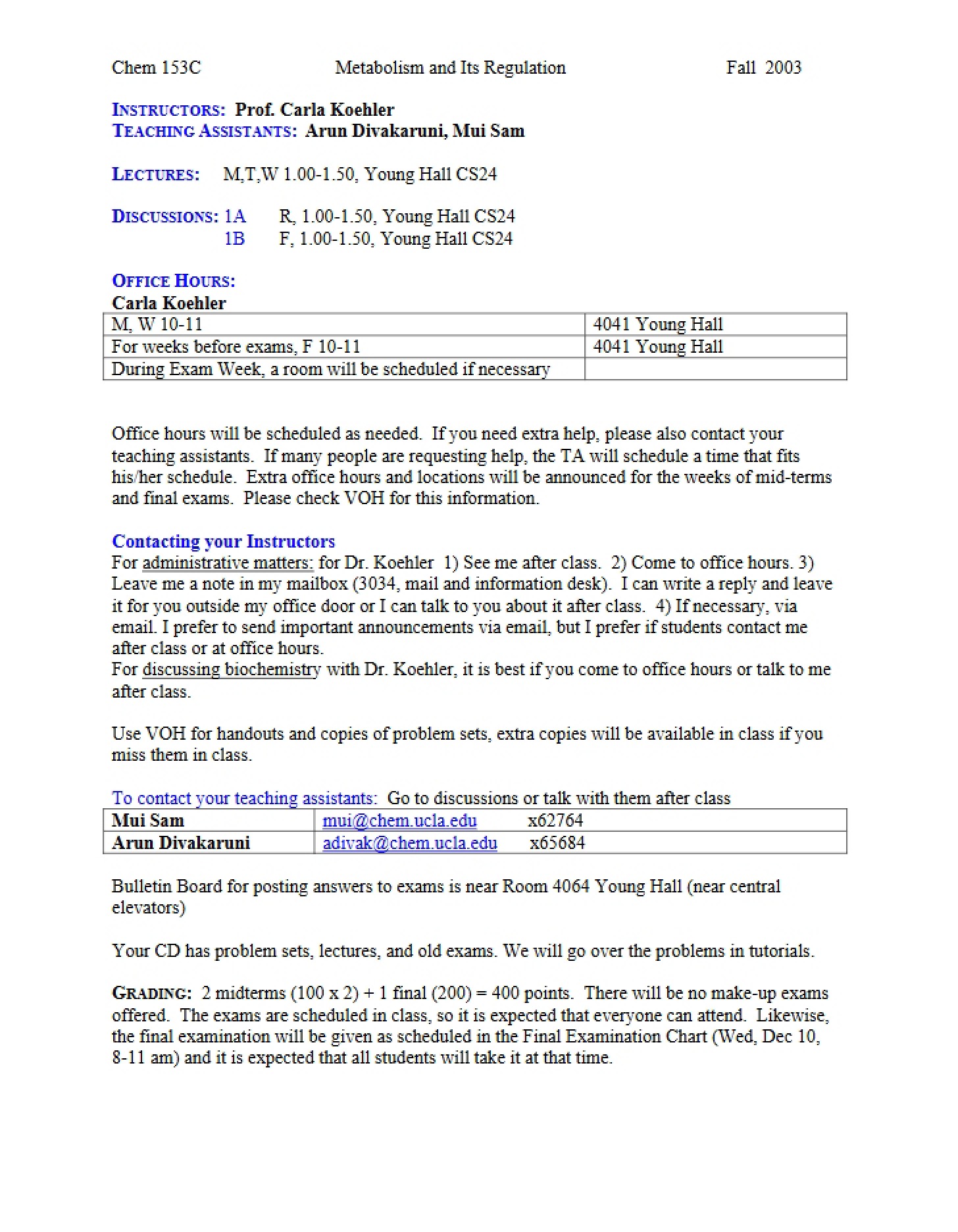 Course Syllabus