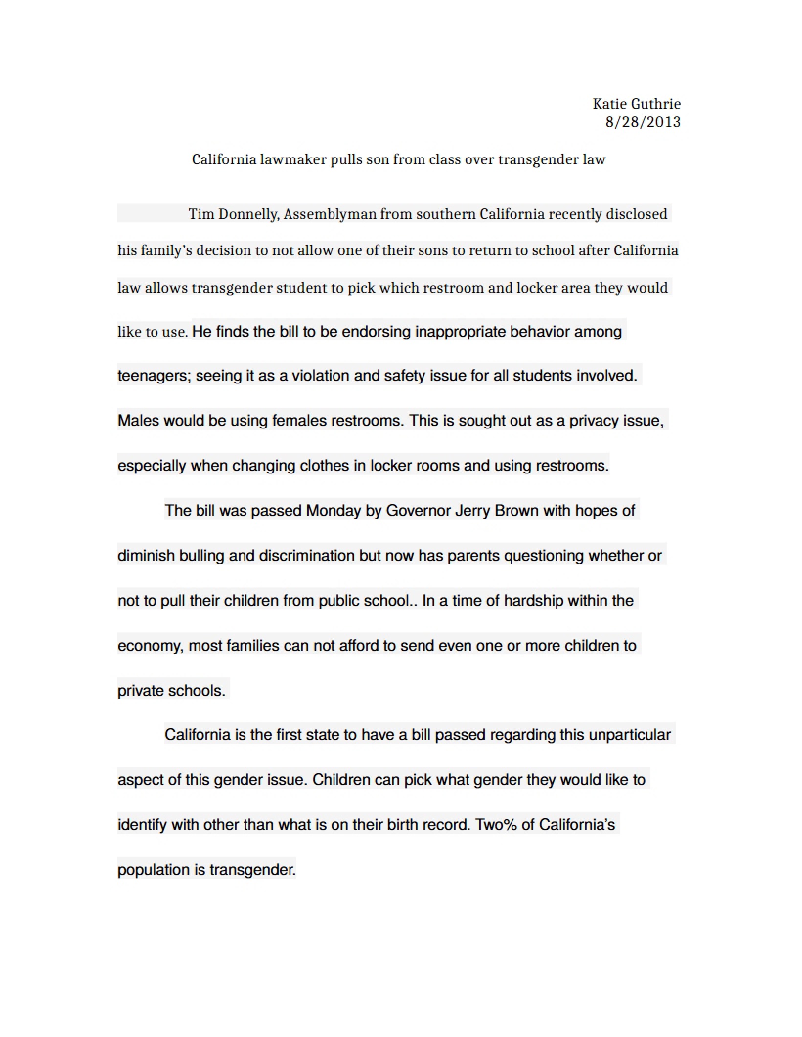 First Assignment for FIL 185