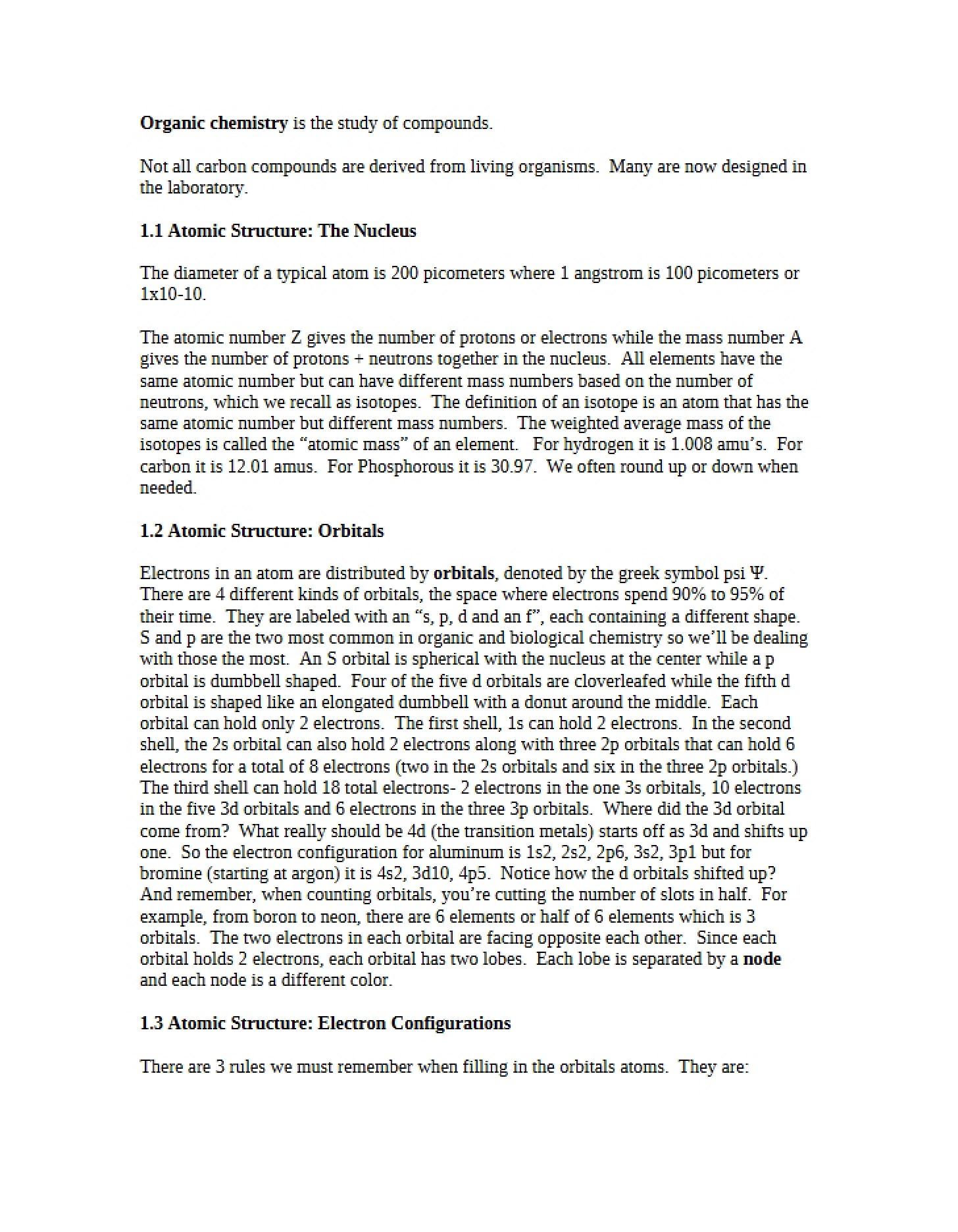 Chemistry Organic