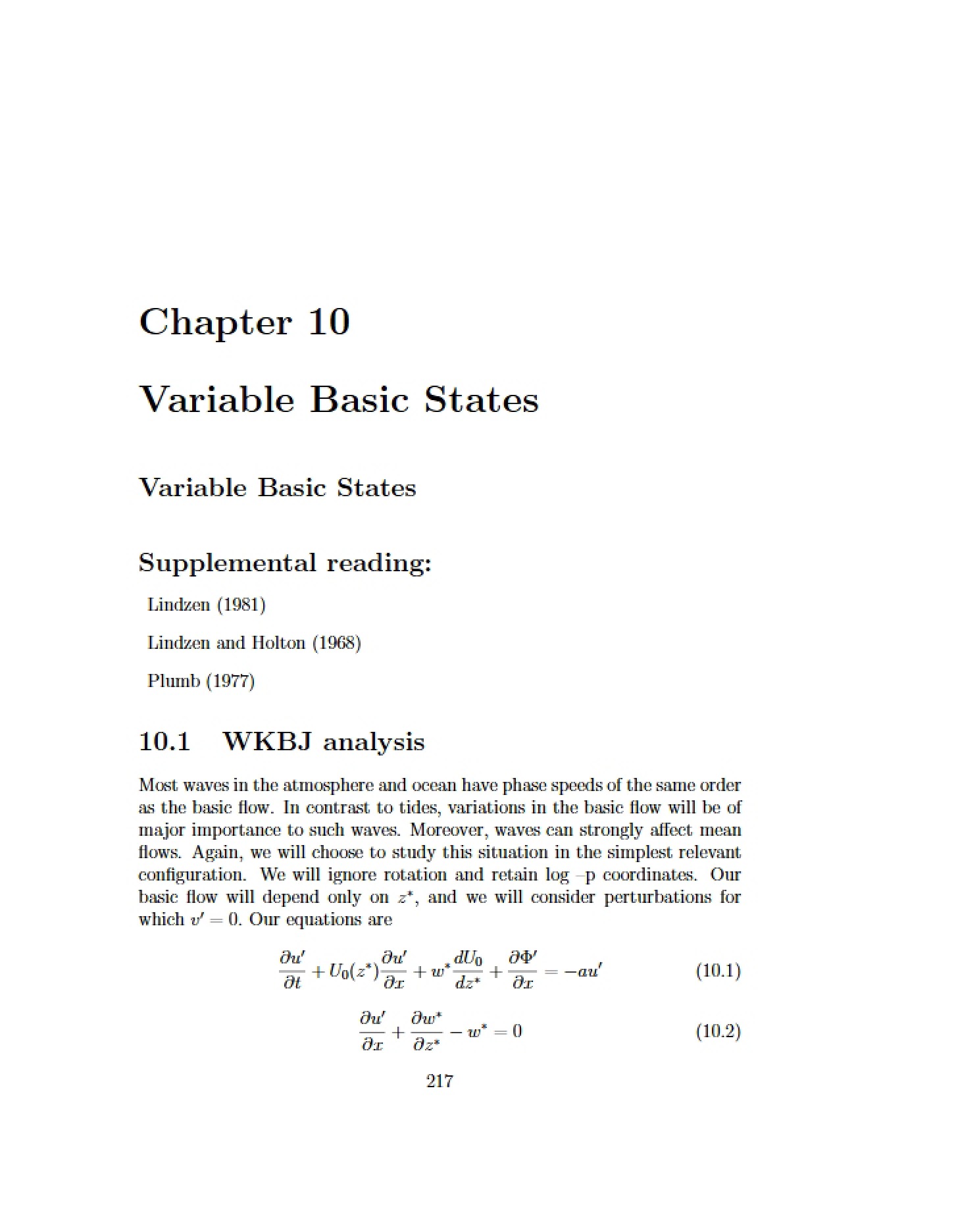Variable Basic States (Chapter 10)