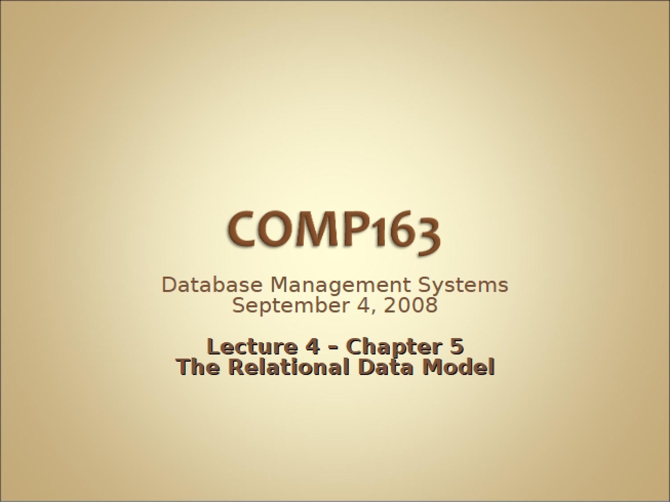 Data Model Relational
