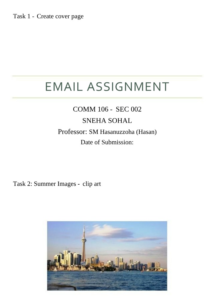 COMP106 Email Assignment