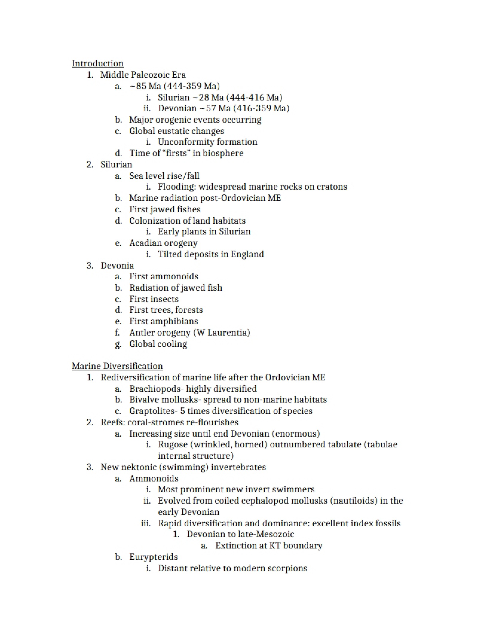 Historical Geology Notes 1