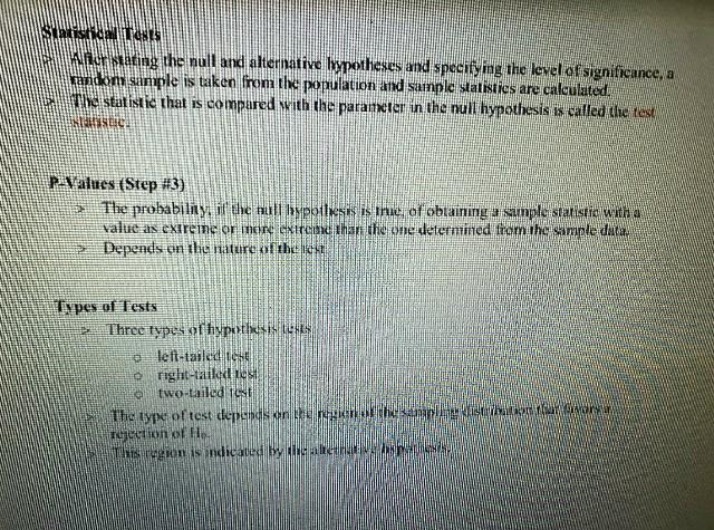 Concepts of Hypothesis Testing and Statistical Tests