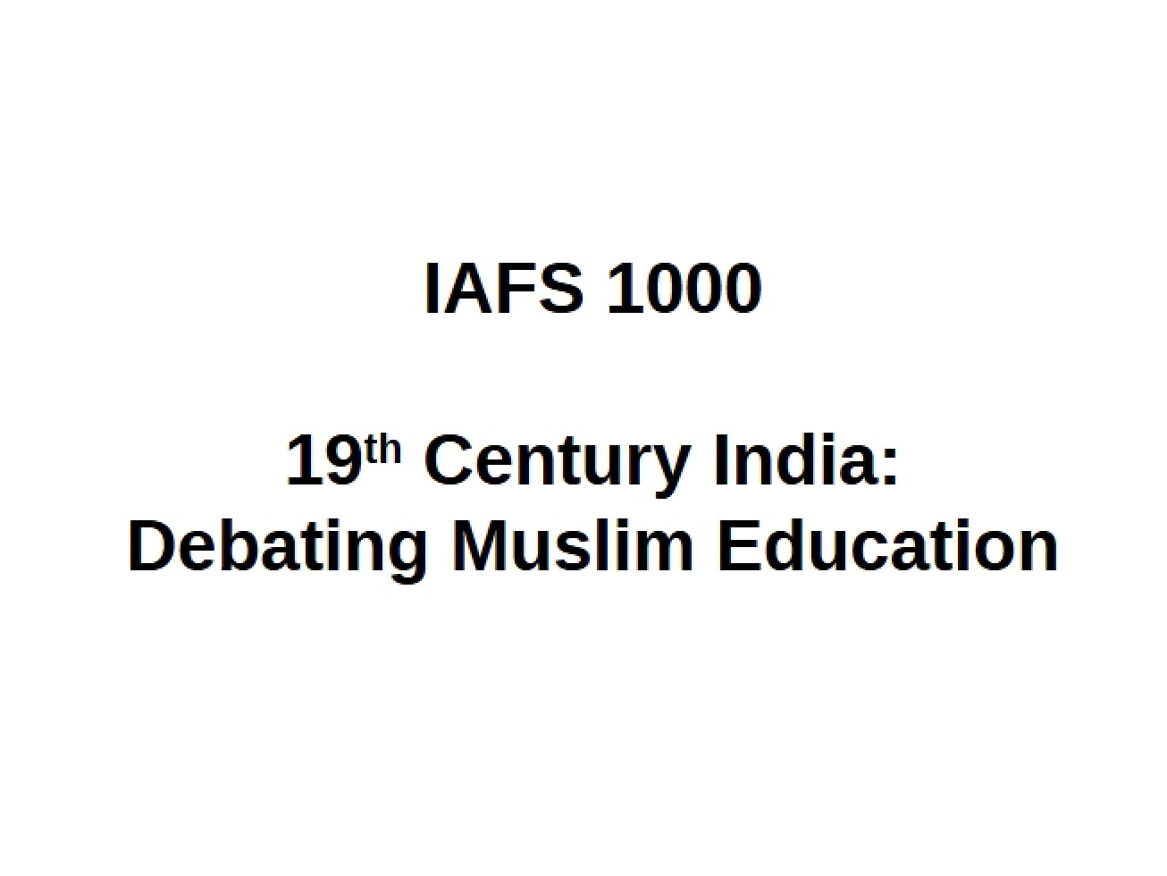 Debating Muslim Education