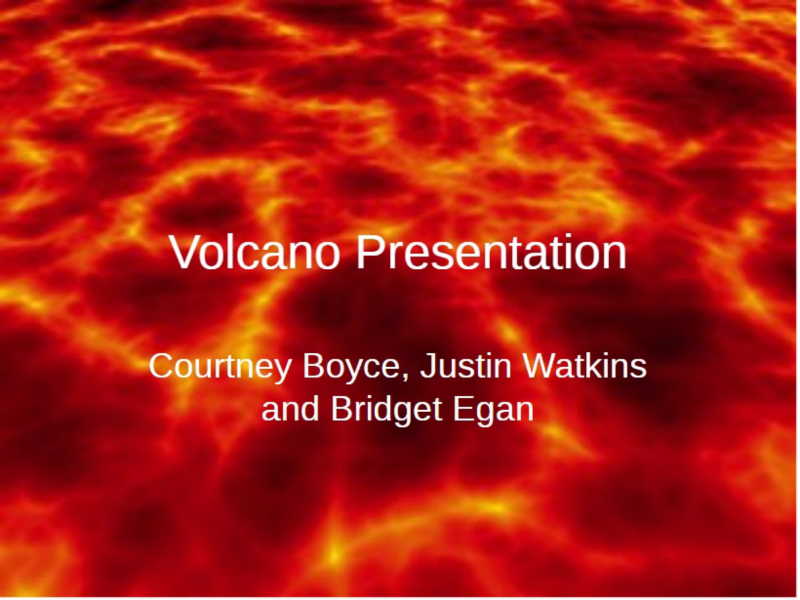 Revised Volcano Project