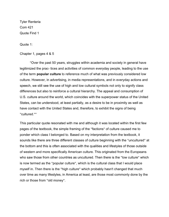 Assignment 1 - Finding Quotes