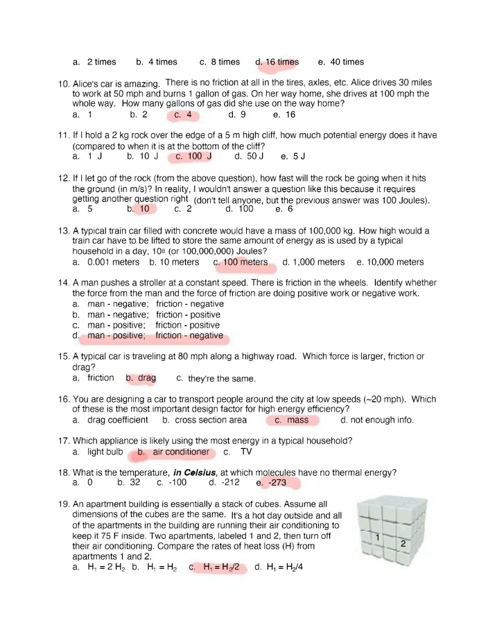 Physics Problems - Motion, Energy, and Thermodynamics