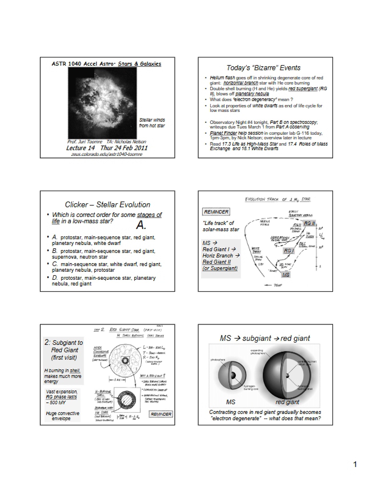 Lecture on Accelerated Introductory Astronomy