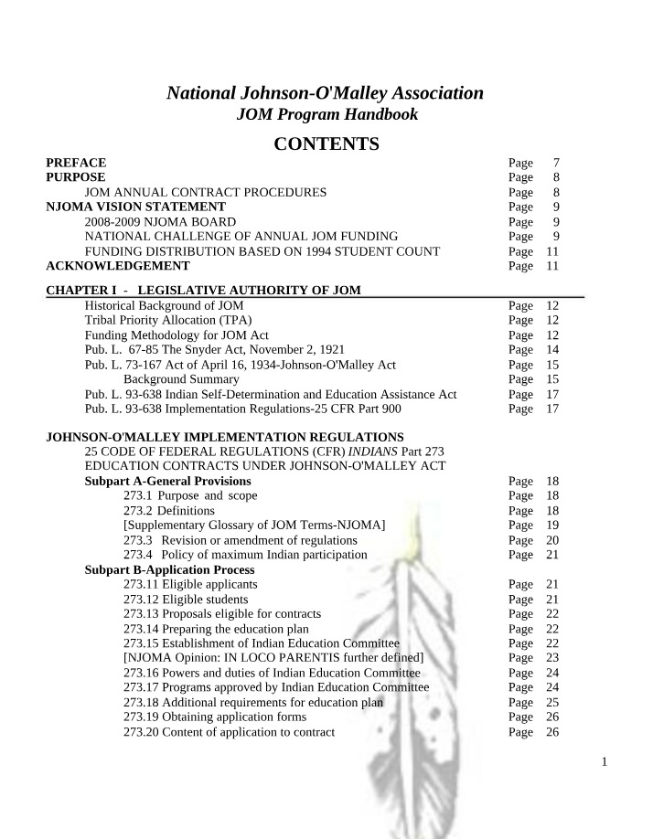 Handbook for JOM