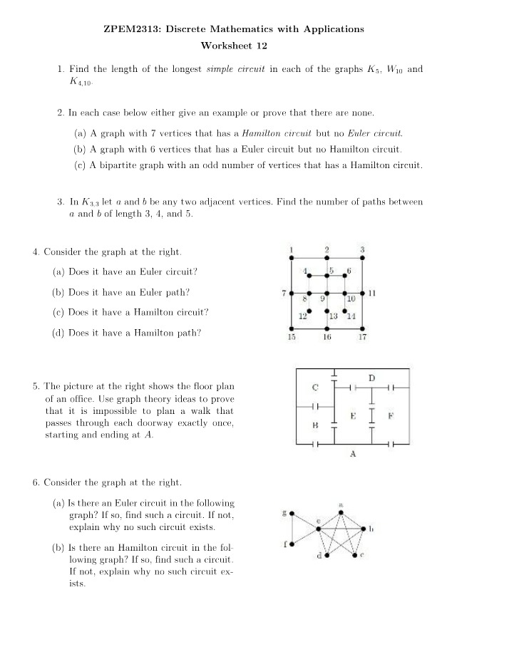 ZPEM2313 Worksheet 12
