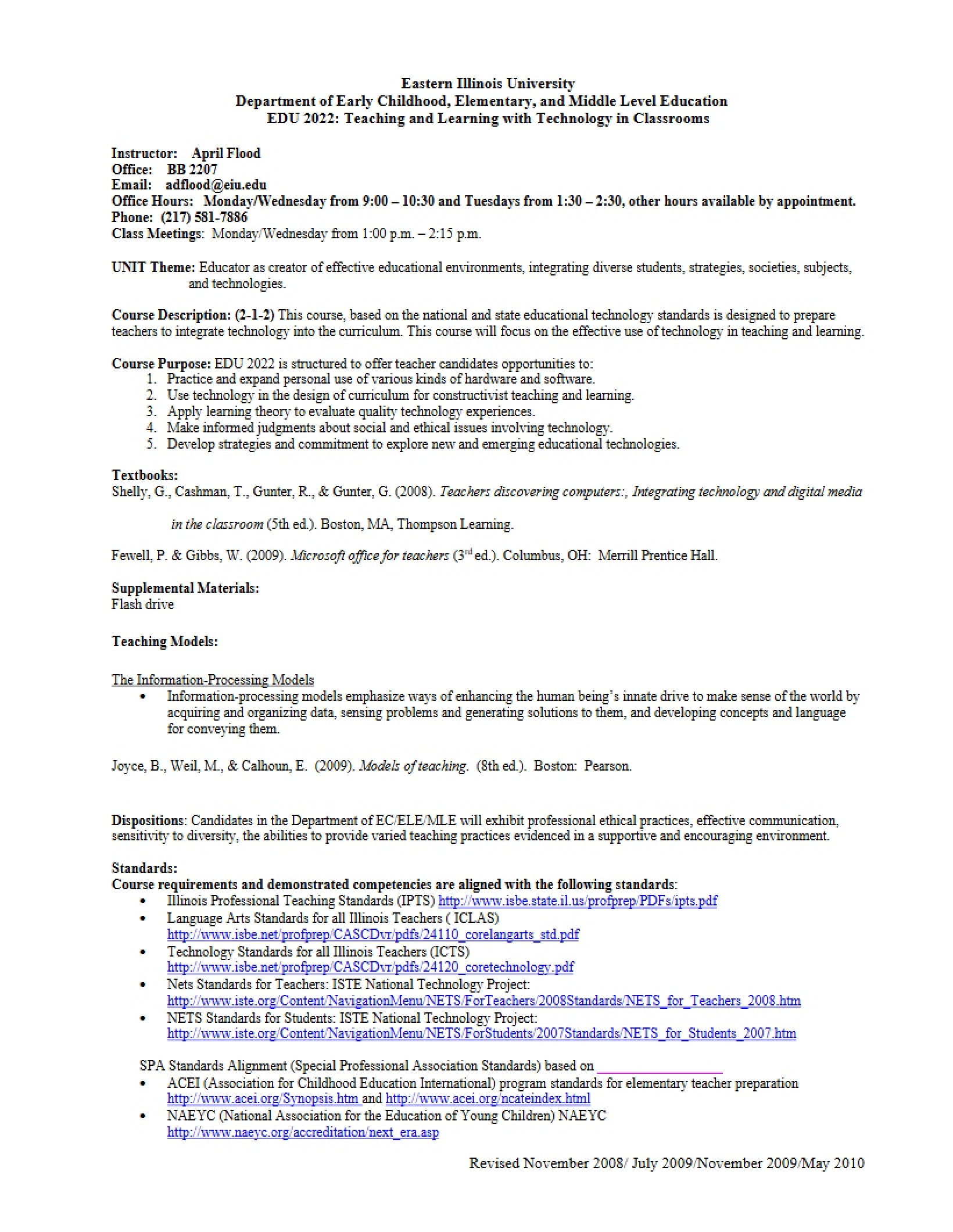 Syllabus - 7 Pages
