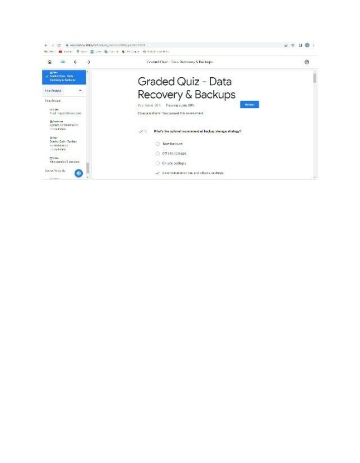 Data Recovery and Backups Quiz
