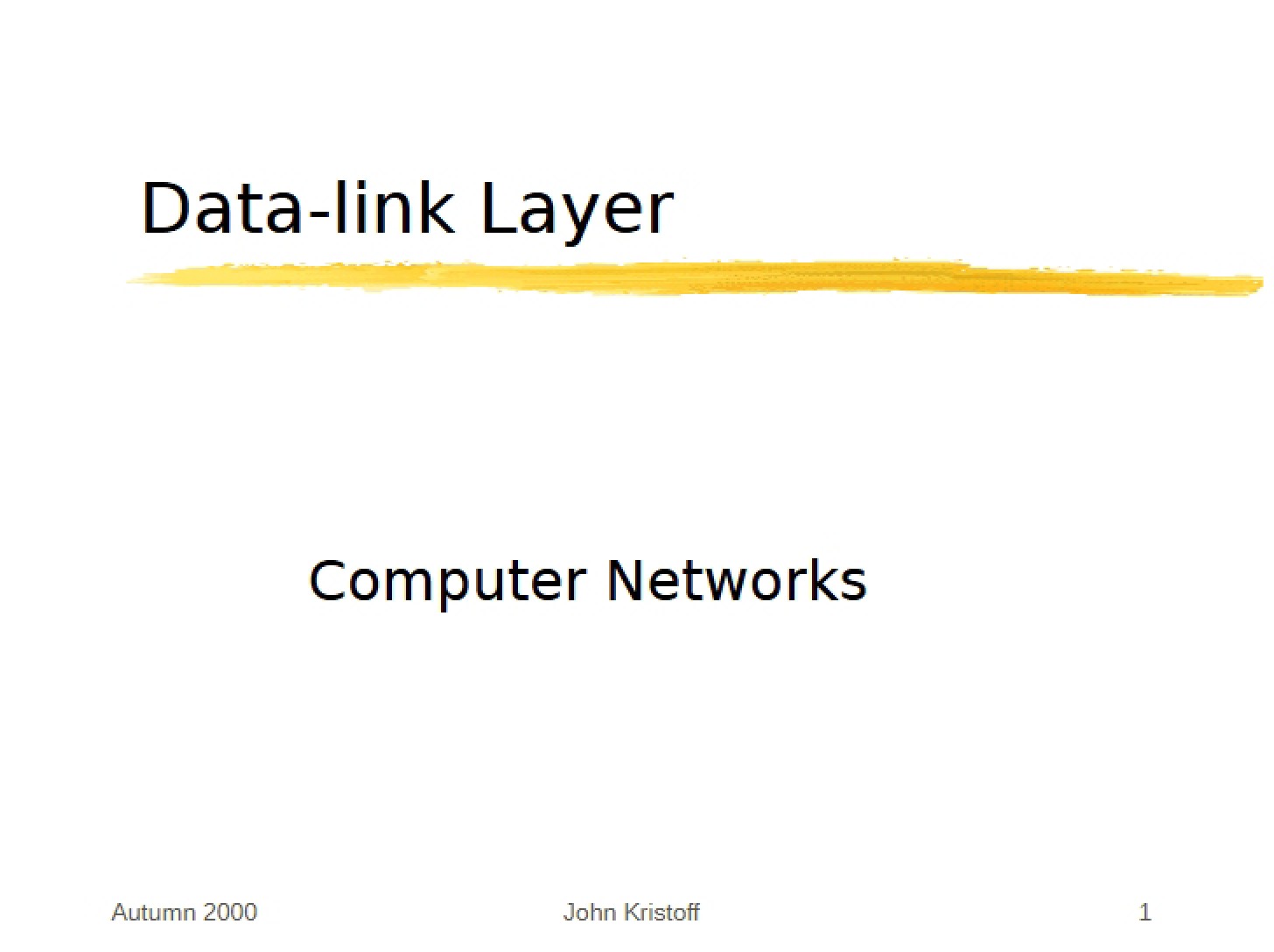 Layer of Data-Links