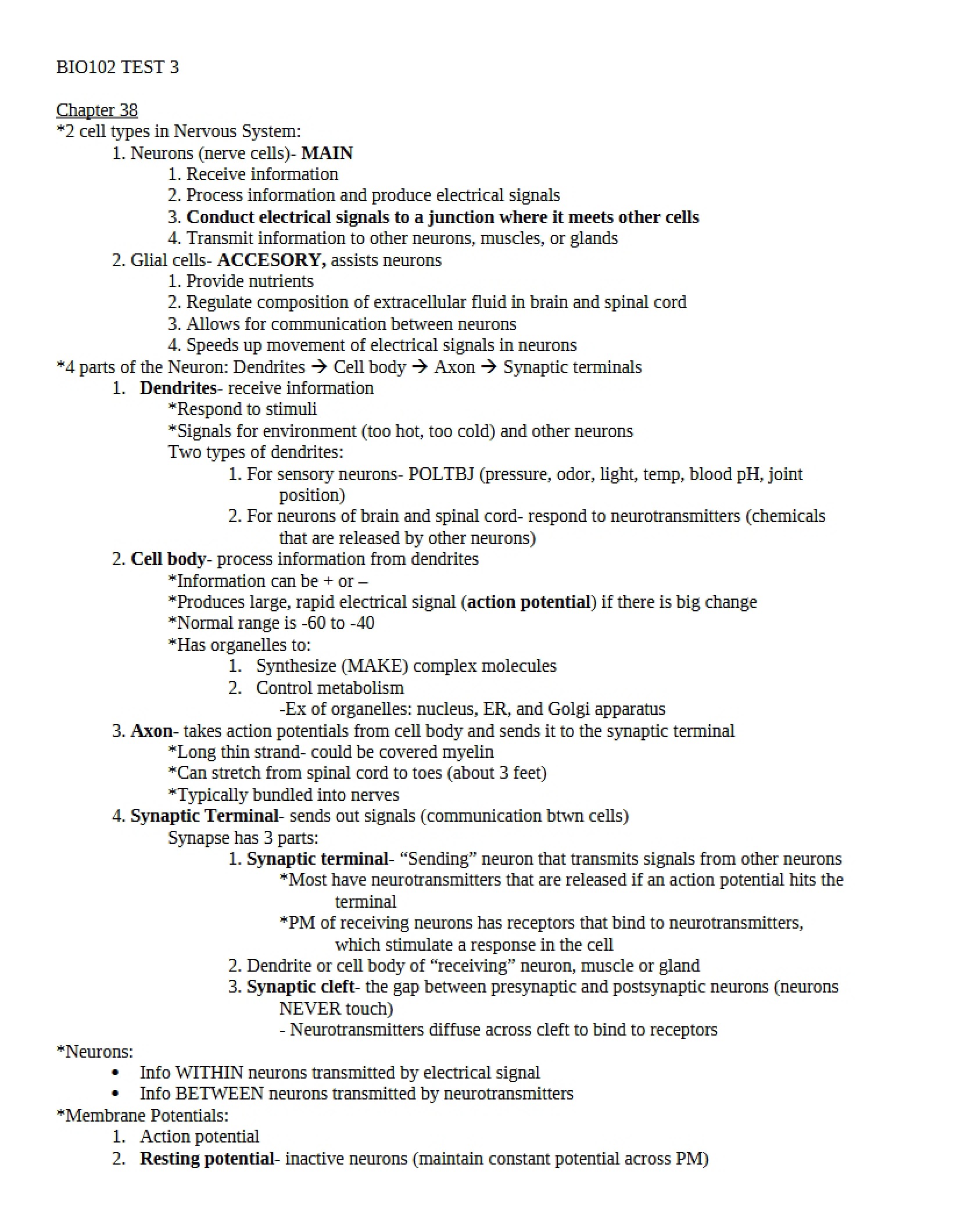 General Biology II Chapter 38