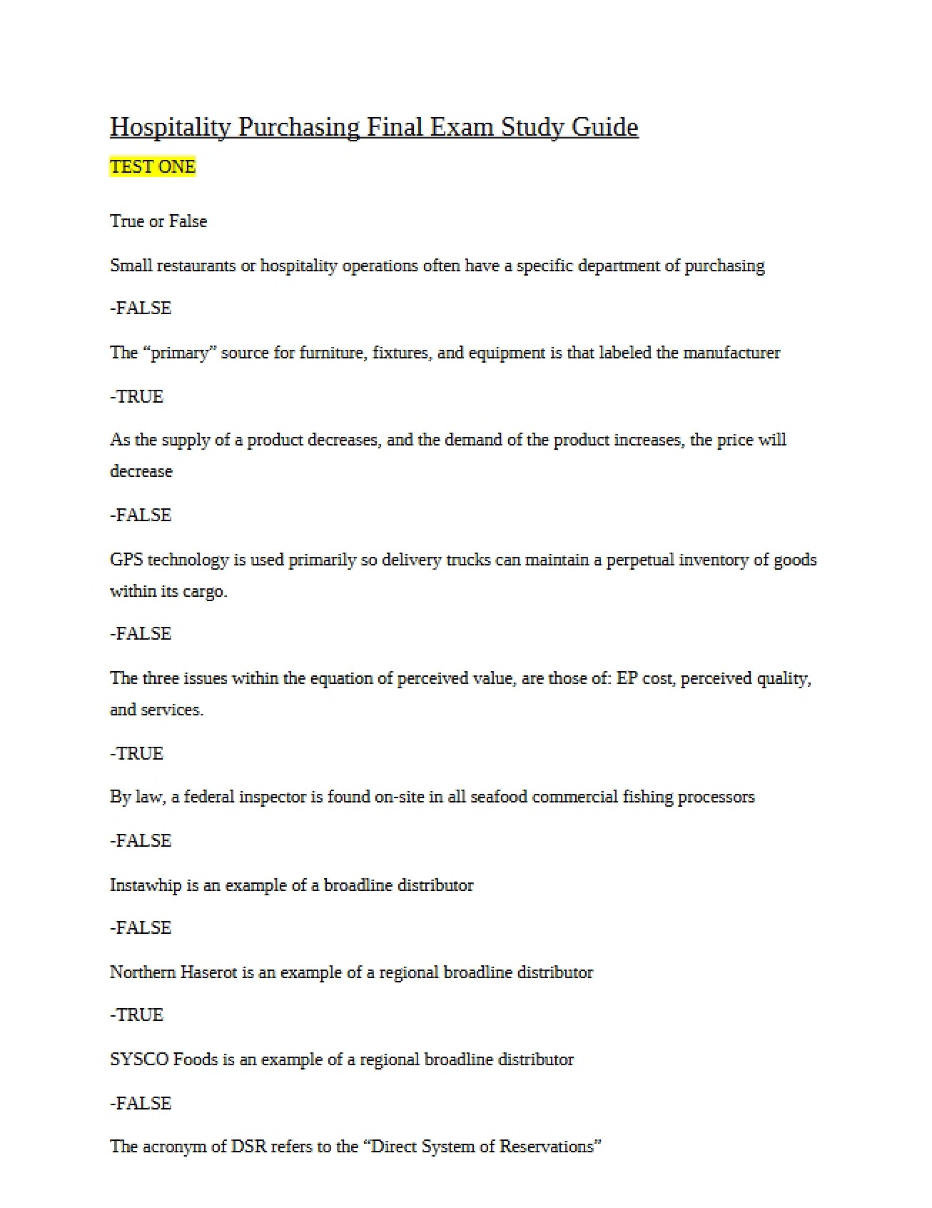 Final Exam Review Guide
