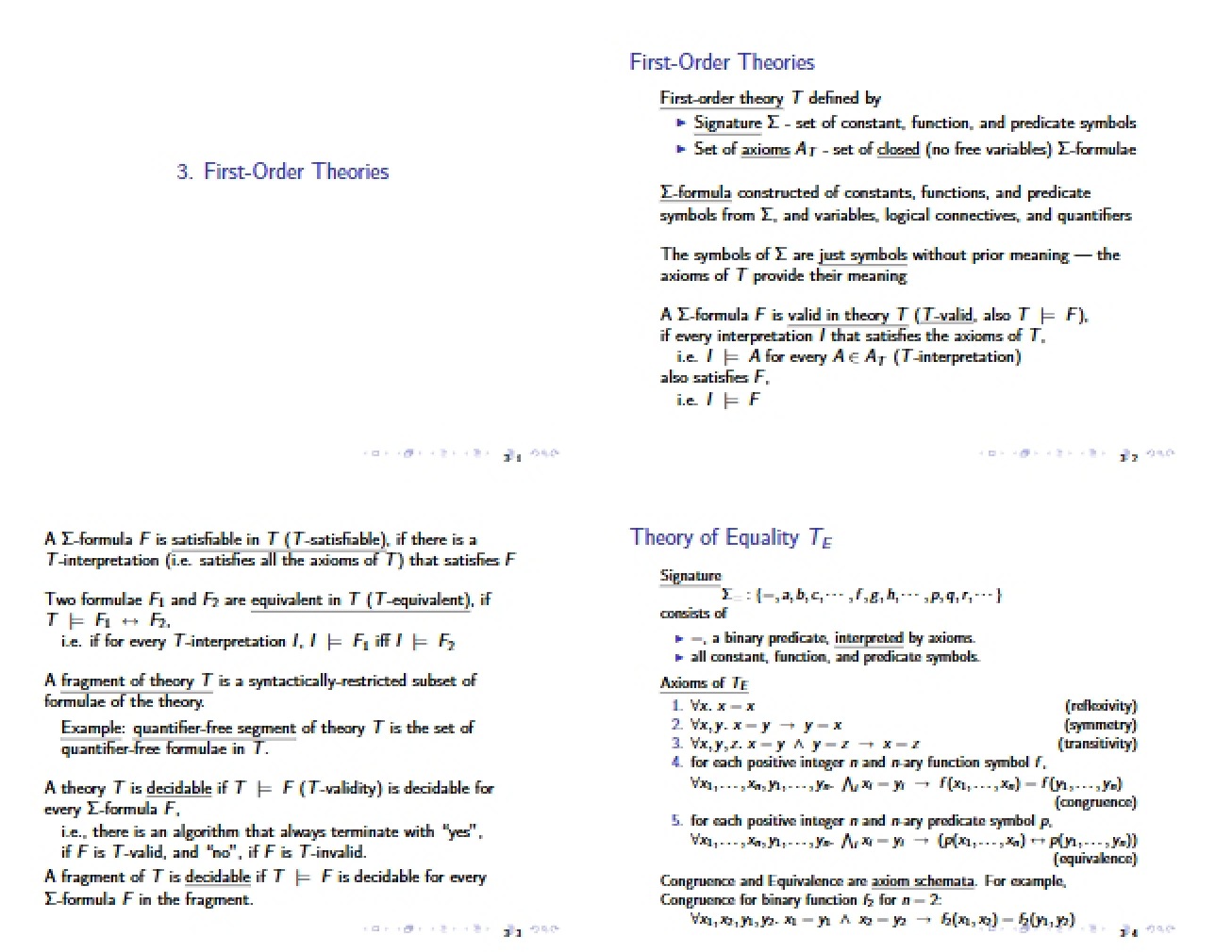 Calculus of Computation Lecture Notes (Set 4)