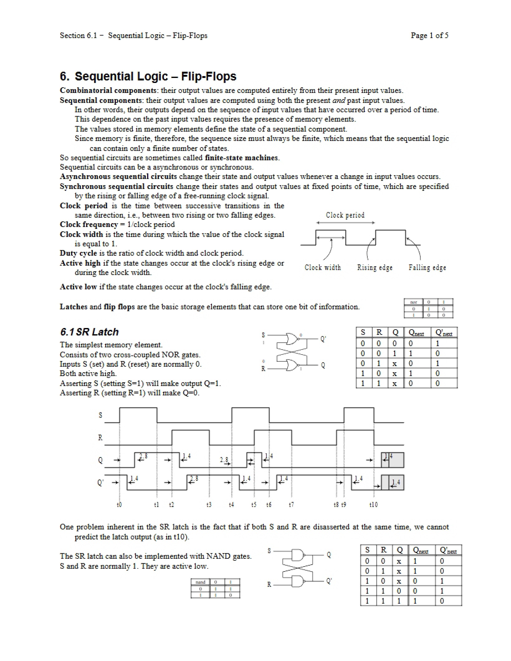 Flip-Flops and Sequential Logic