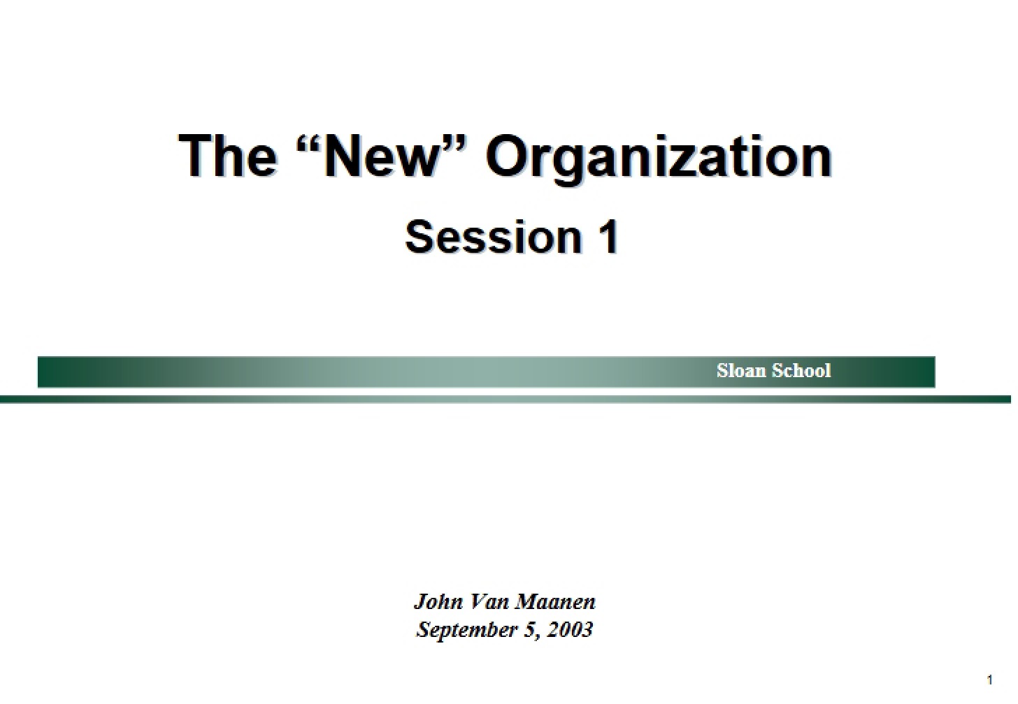 Organizations of the Future