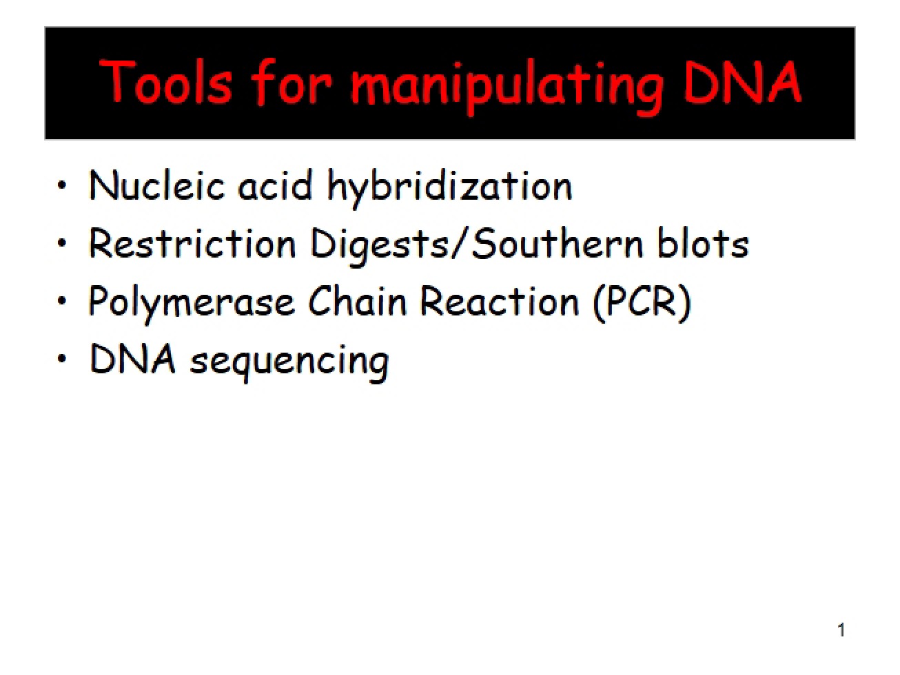 DNA Manipulation Tools