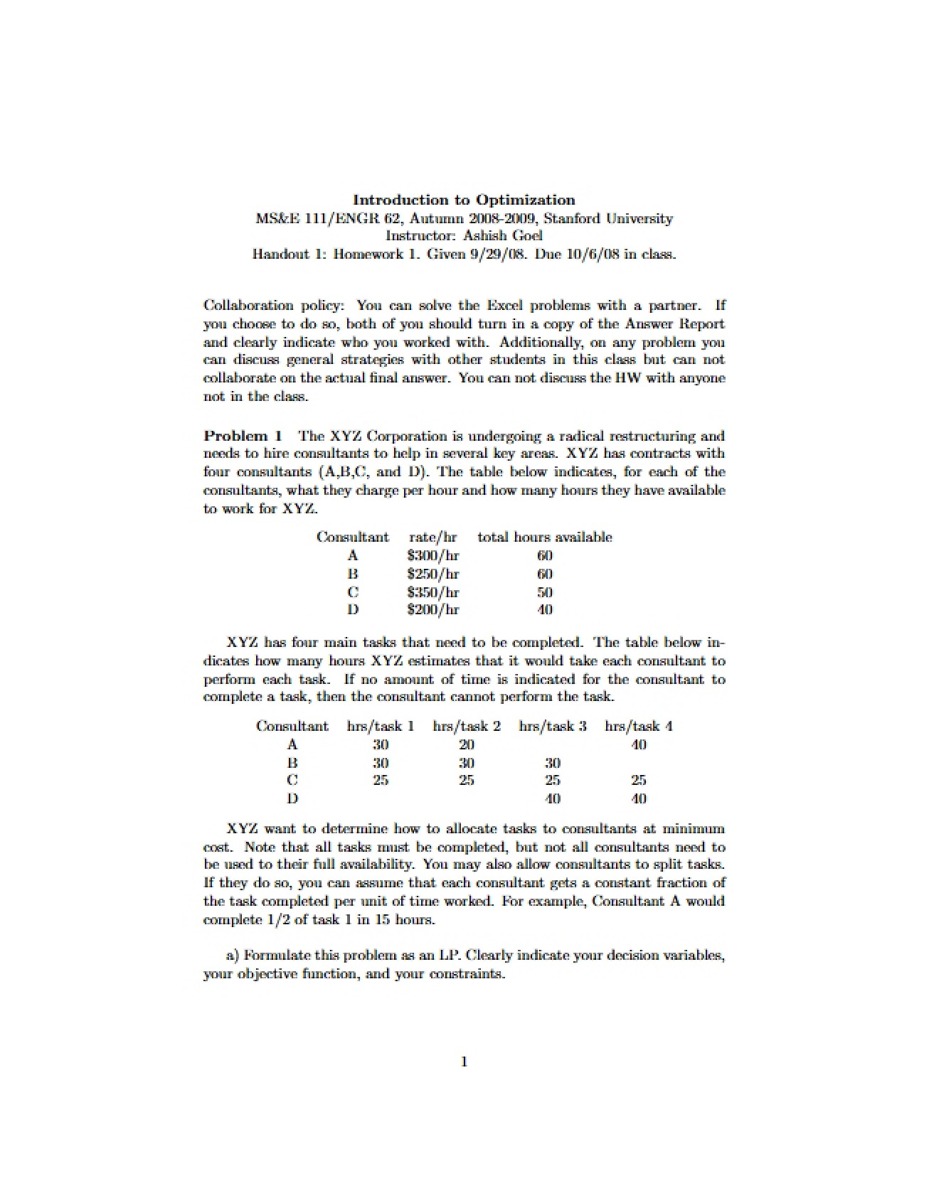 Study Notes for Introduction to Optimization