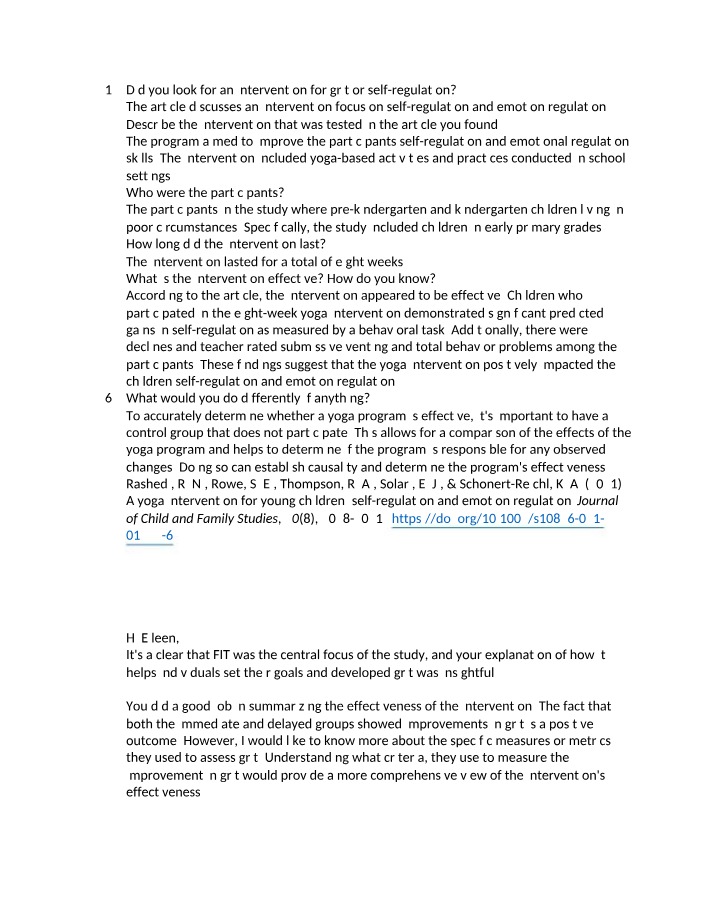 Improving Emotion and Self-Regulation in Youth