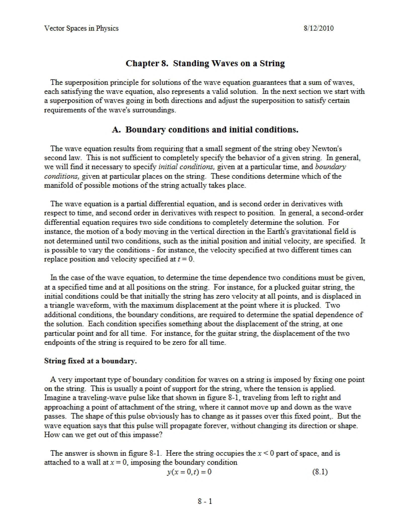 Theoretical Physics Lecture Notes - Introduction To Theoretical Physics I